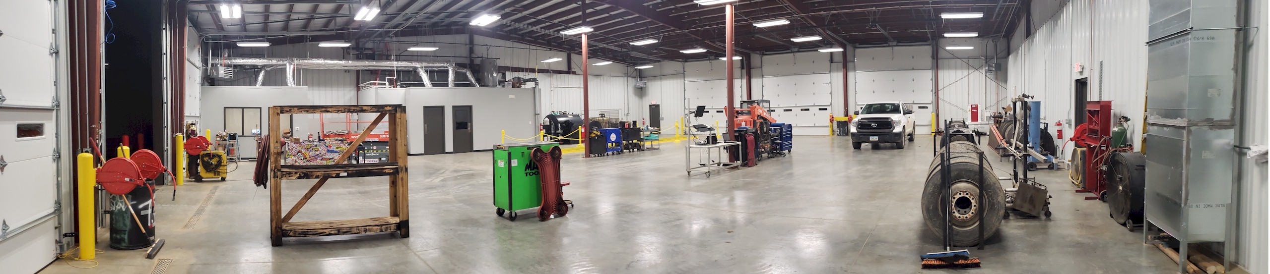 Barr-Nunn Charlotte, NC truck terminal building showing service bays and company truck