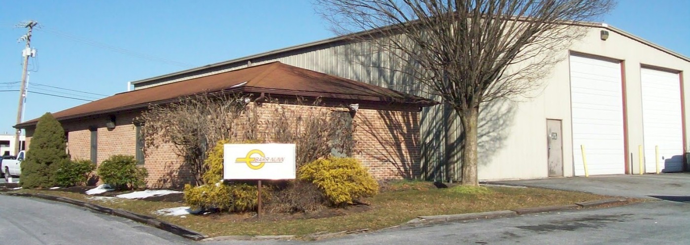 Barr-Nunn Manchester, PA truck terminal building exterior showing main entrance, company sign, and service bays