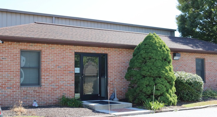 Barr-Nunn Manchester, PA truck terminal building exterior showing main driver entrance